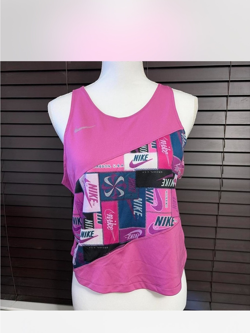 Nike Women’s Magenta Patchwork Logo Tank Top